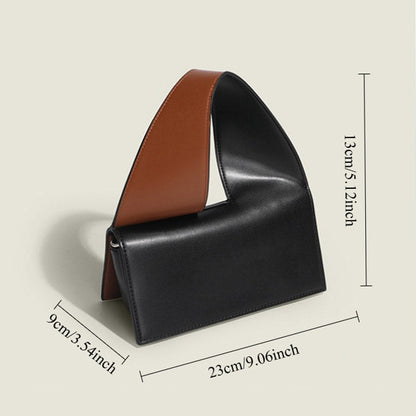 Color Block Twisted Square Tote Shoulder Bag