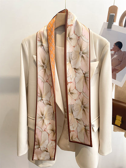 Contrast Color Floral Printed Hair Band Scarf