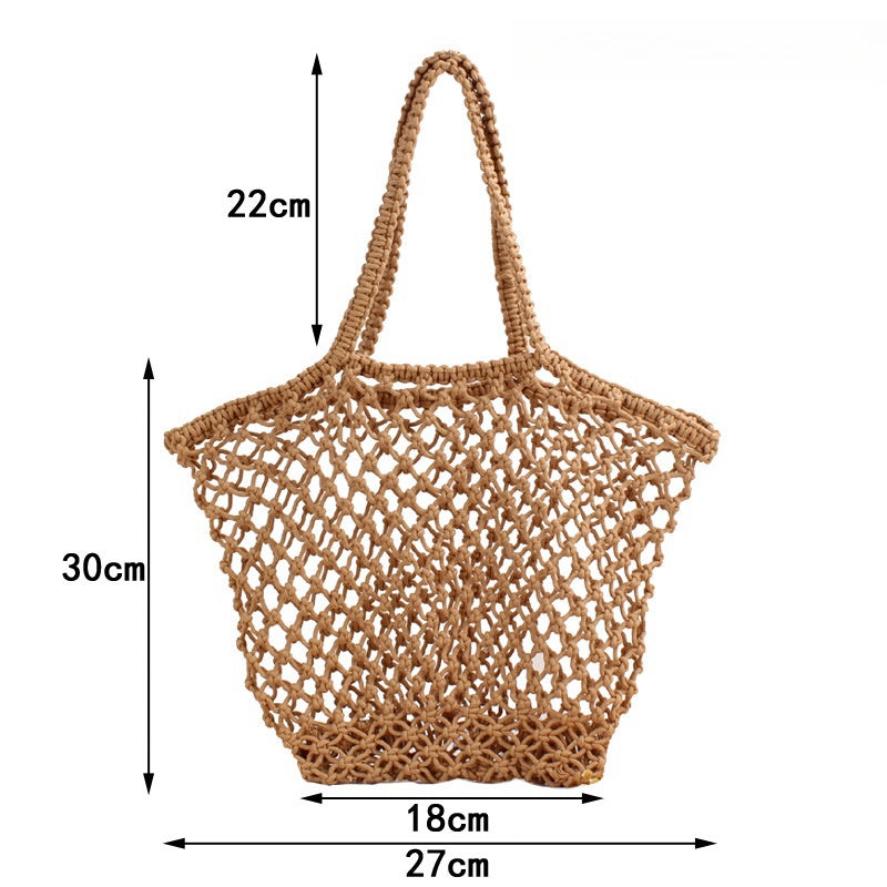 Crochet Market Bag Beach Vacation Net Bag