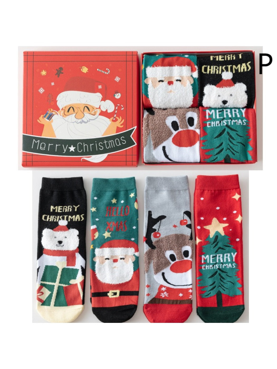 Rufia - Christmas Socks Gift Box Set - Cute &amp; Festive