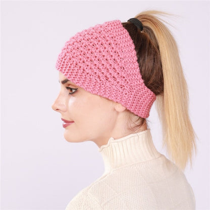 Solid Color Knitted Warm Ear Protection Beanie