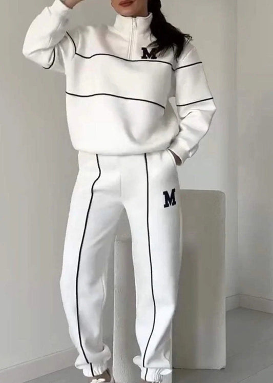 Tracksuit Set Soft Breathable Fabric Sporty Style