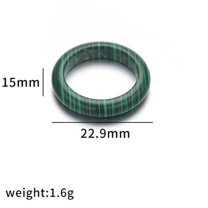 Simple Natural Stone Single Rings