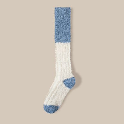 Rufia - Color Block Knee-High Towel Socks