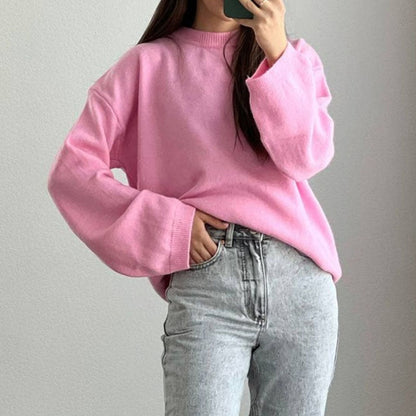 Fall Crew Neck Casual Thicken Warm Sweater