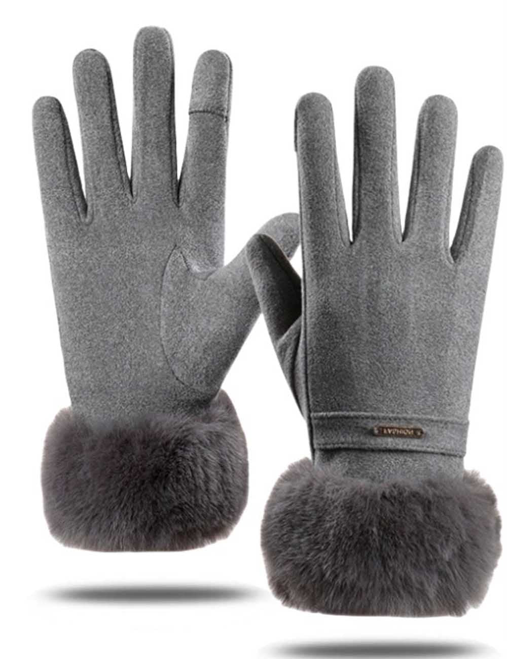 Winter Soft Windproof Thick Fleece Thermal Gloves