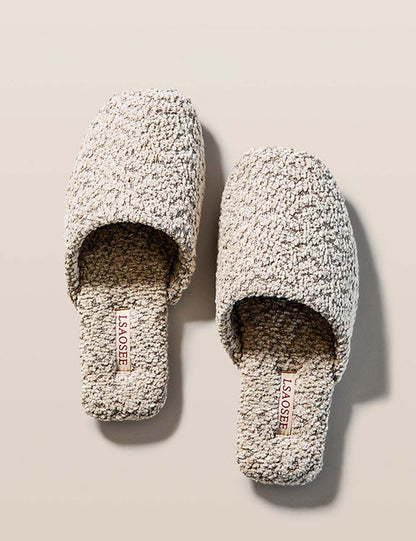 Simple Solid Color Soft Warm Plush Slippers
