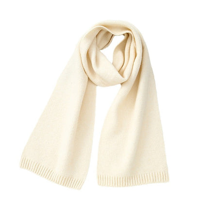 Wool Solid Color Knit Scarf