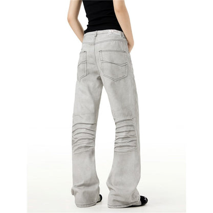Vintage Cat Whisker Flared Jeans Slim Fit