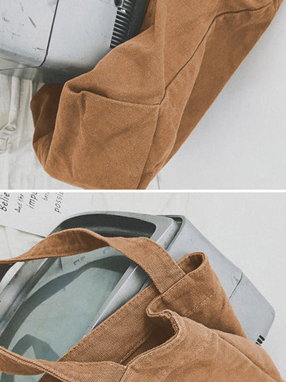 Simple Solid Color Canvas Bag