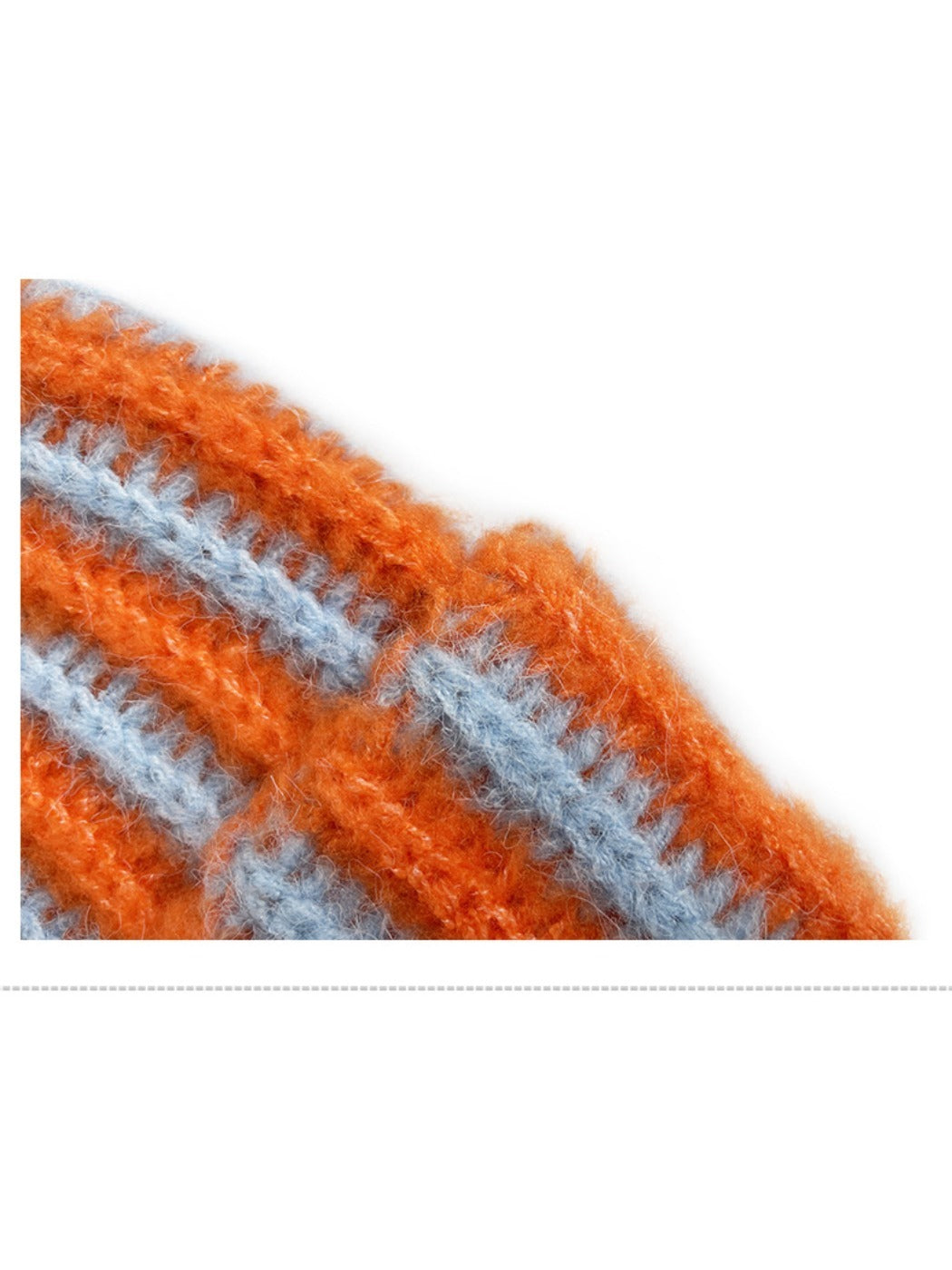 Haila - Color-block Striped Cuffed Knitted Beanie - Warm &amp; Stylish