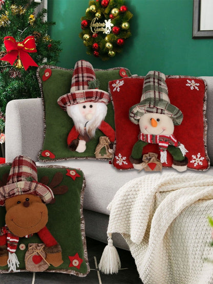 Xris - Christmas Character Fabric Pillow Covers - Festive Vibe