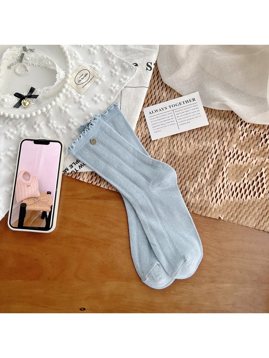 Rufia - Disc Decor Women's Mid-Calf Capsule Socks