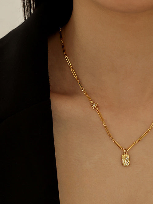 VintageÂ  Diamond Square Necklace