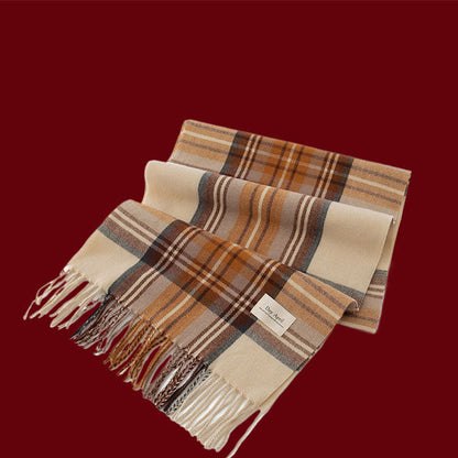 Christamas Theme Plaid Soft Warm Winter Scarf