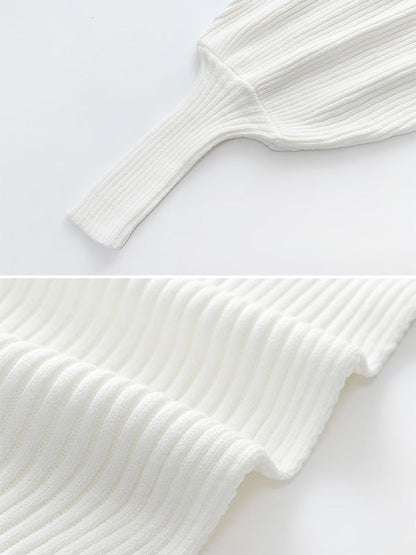 Casual Loose 6 Colors Off-The-Shoulder Long Sleeves Sweater Top