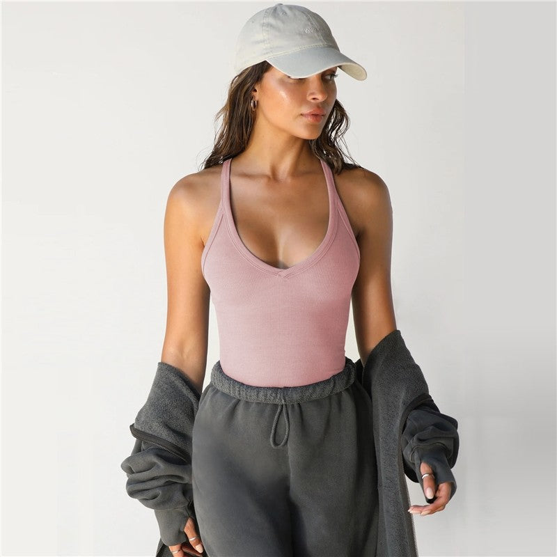 Solid Color Slim-Fit Tank Top