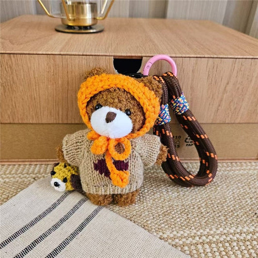 Cartoon Plush Teddy Bear Keychain