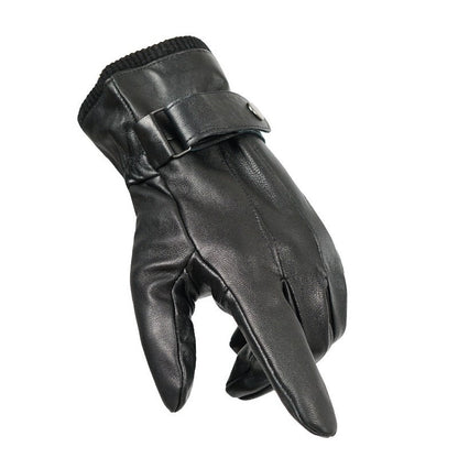 Men's Patchwork Leather Gloves
