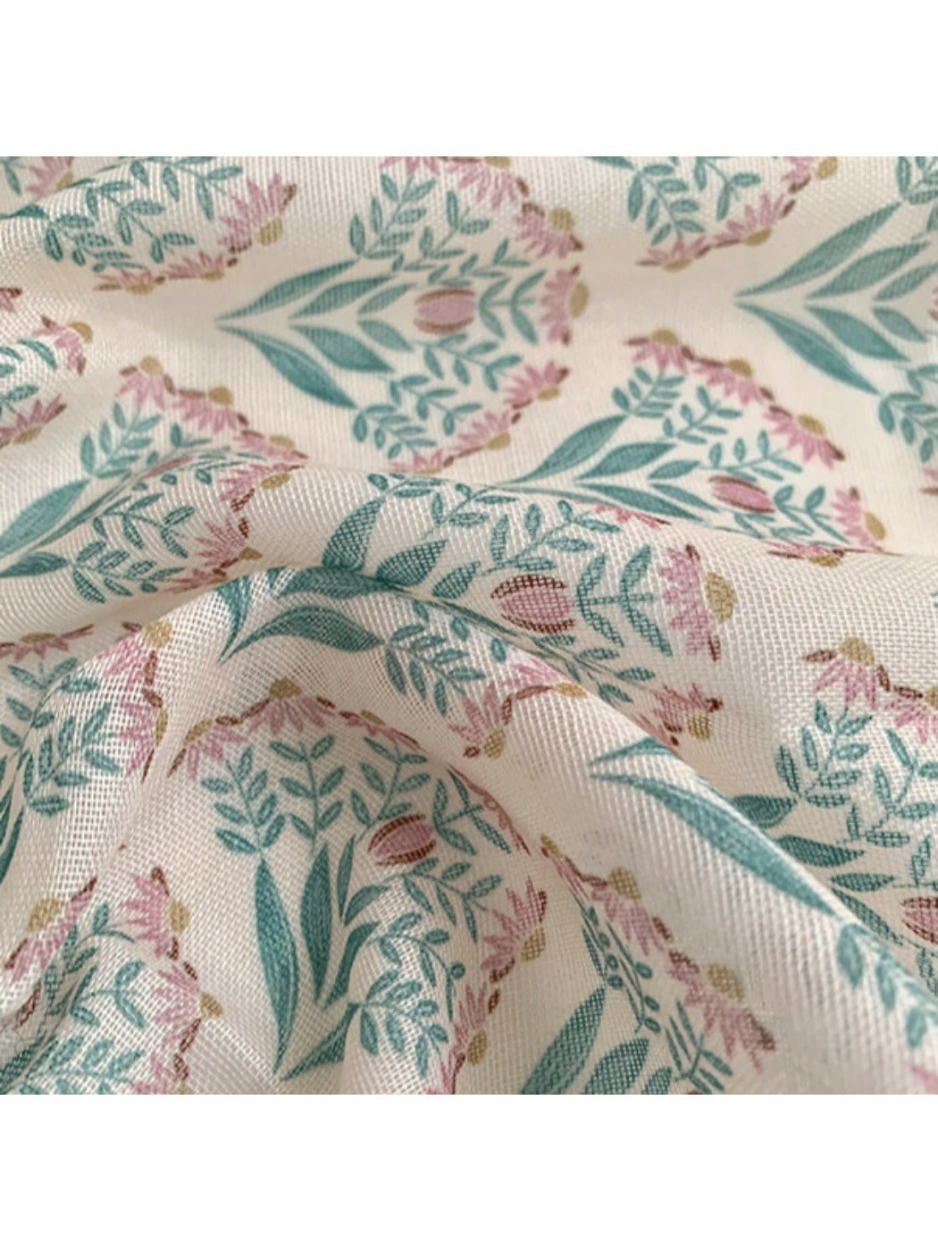 Haila - 20" Floral Print Square Scarf Bandana - Vintage &amp; Classic