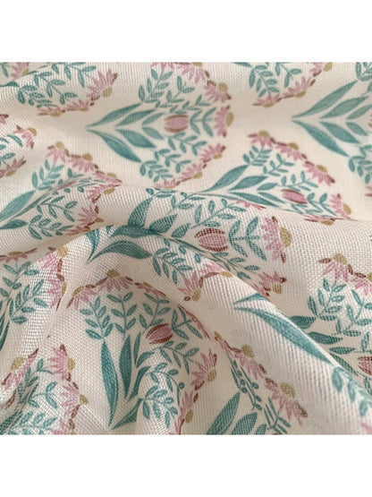 Haila - 20" Floral Print Square Scarf Bandana - Vintage &amp; Classic