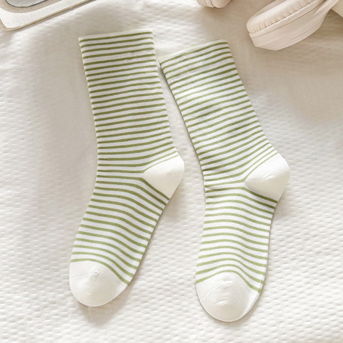 Rufia - Colorful Striped Mid-Calf Socks
