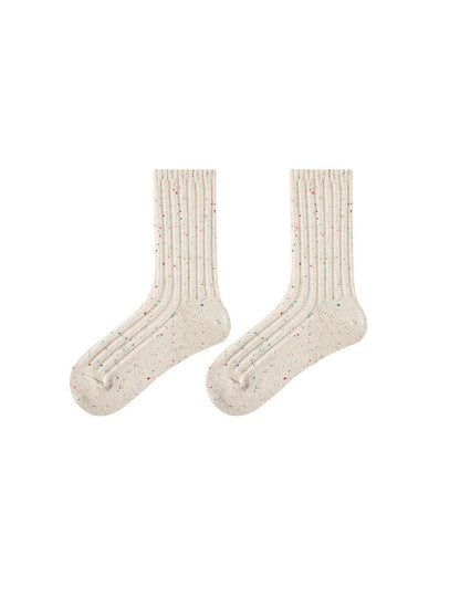 Colorful Dots Solid Color Slouch Socks