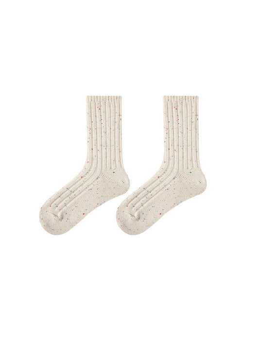 Colorful Dots Solid Color Slouch Socks
