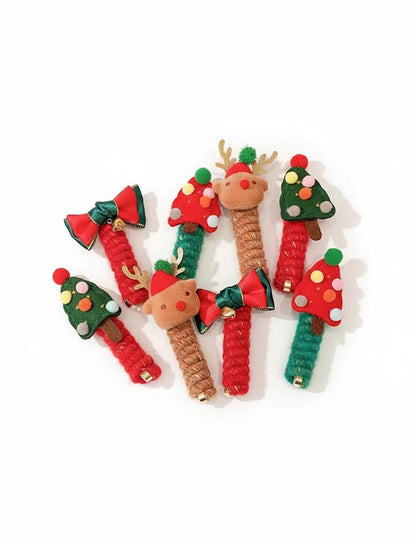 Cute Reindeer Christmas Ponytail Holder Hair Tie