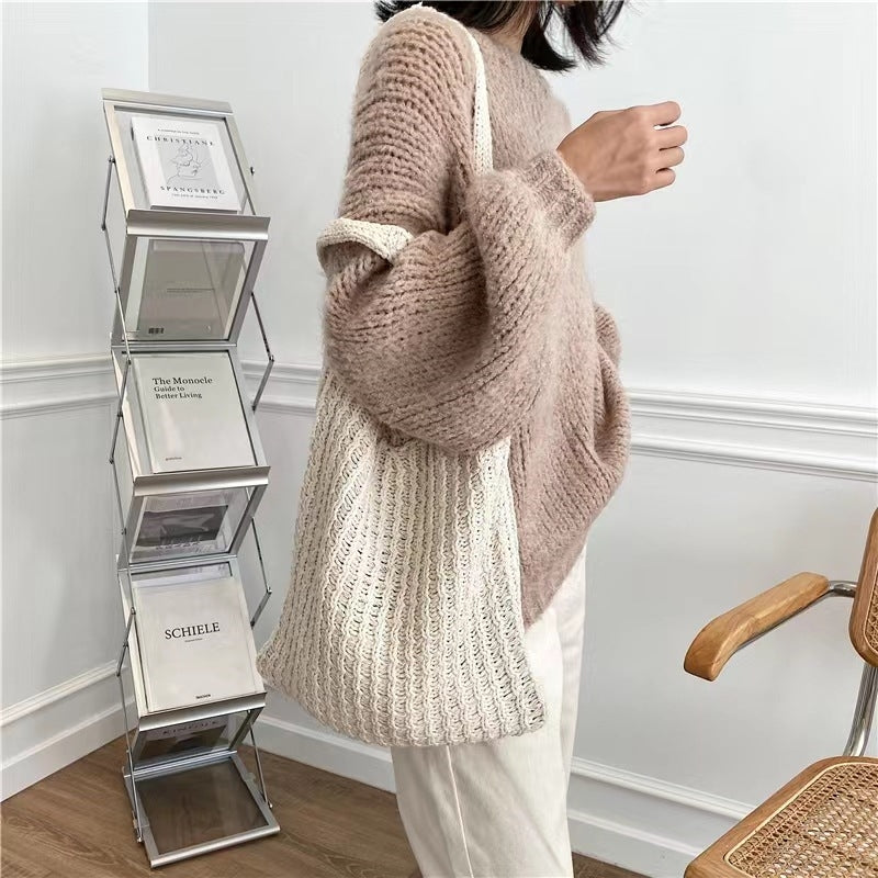 Crochet Tote Bag Mori Style Shoulder Bag