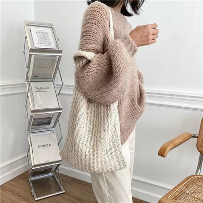 Crochet Tote Bag Mori Style Shoulder Bag