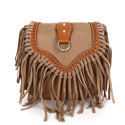 Womens' Pouch Tassel Shoulder Bag Vintage Handbag Crossbody Bags For Women Large Capacity Messenger Bags