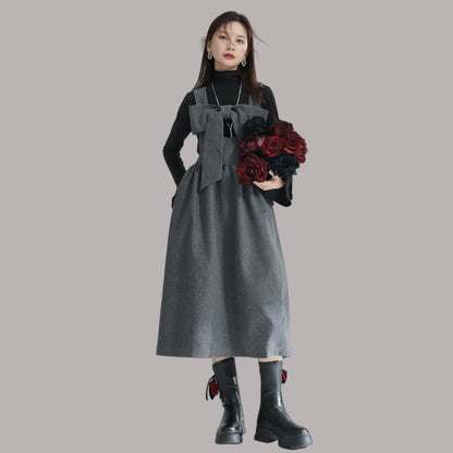 Bowknot Suspender Skirt