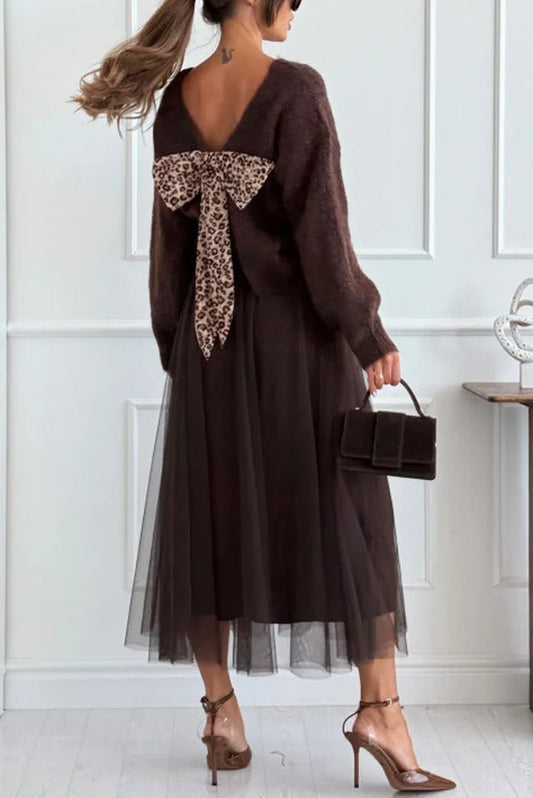 Gisella Tulle High-rise Elastic Waist Layered Flowy Midi Skirt
