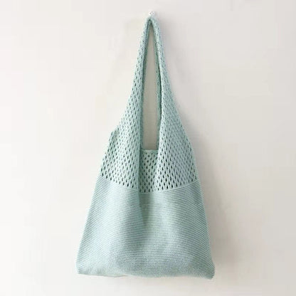 Crochet Tote Bag Macaron Knit Bag