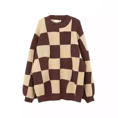 Sweater Loose Round Neck Long Sleeve