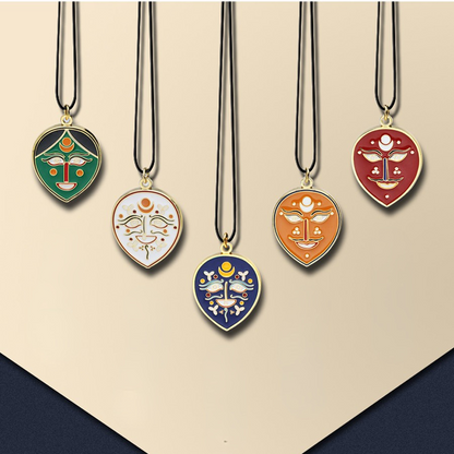 Potala Palace Tibetan Opera Masks Necklace Tibet Souvenir Pendant For Gift