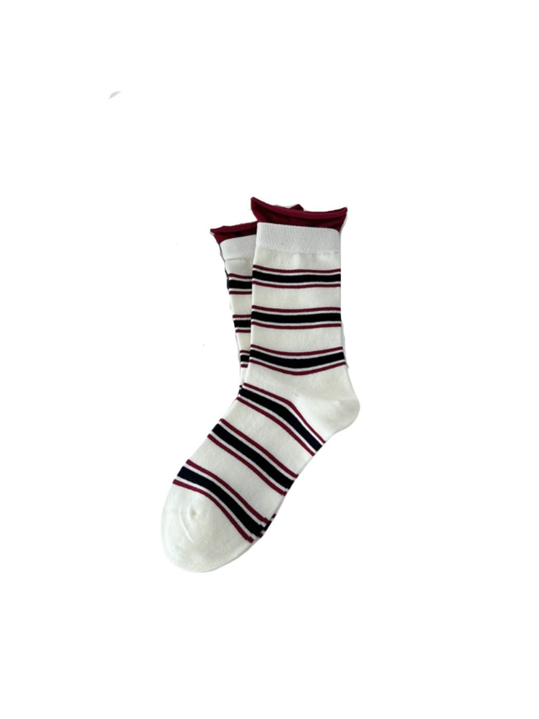 Rufia - Color-Block Crew Socks - Trendy &amp; Seamless