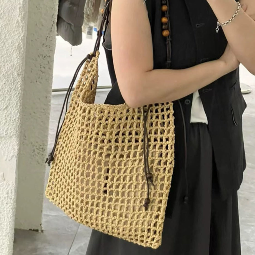 Cosbai - Boho Square Fringe Shoulder Bag - Chic &amp; Simple