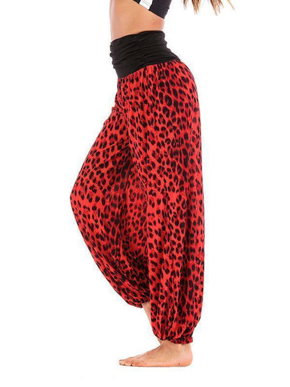 Floral Printed Wide Leg Casual Pants