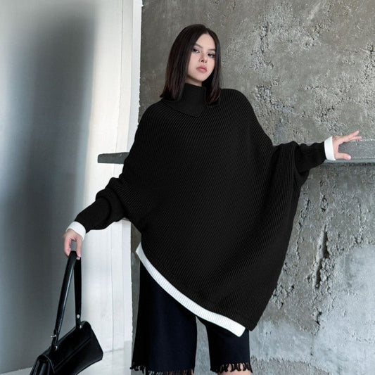 Irregular Batwing Sleeve Sweater