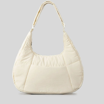 Casual Puffer Crescent Shoulder Crossbody Bag