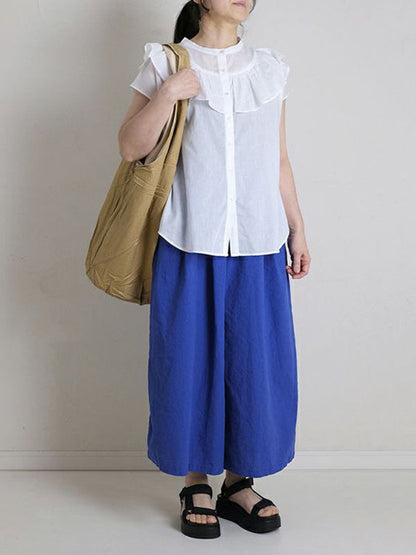 Leisure Fashion Wide Leg Loose Elasticity Solid Color Casual Pants Bottoms