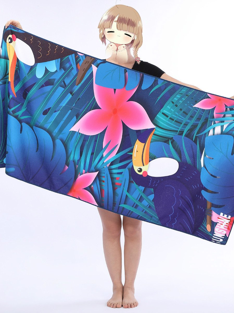 Printed Beach Towel Adult Printed Swimming Sweat Beach Seat Towel Bath Towel