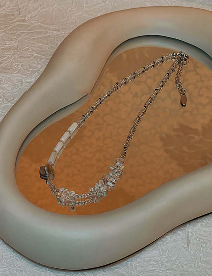 Cute Crystal Shell Beaded Choker Necklace