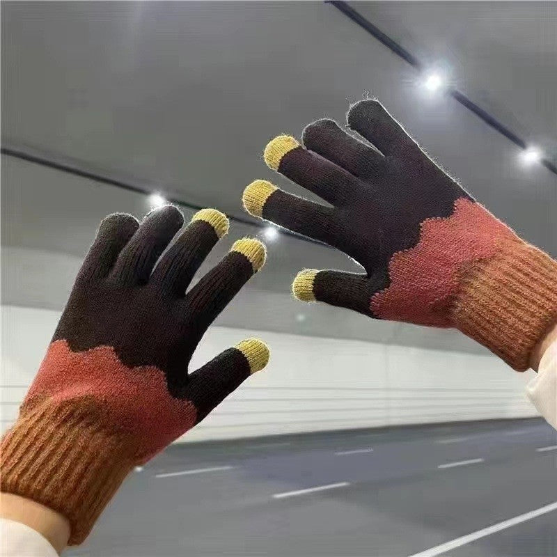 Kids Finger Touchscreen Knitted Gloves