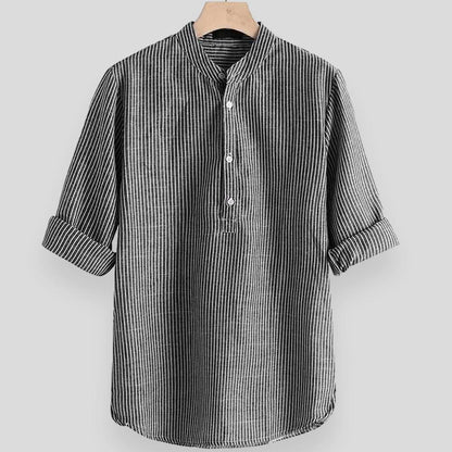 Sky Madrid Striped 3/4 Sleeve Casual Shirt