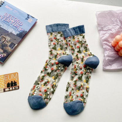 Rufia - Vintage Floral Crew Socks
