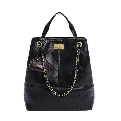 Vintage Crossbody Satchel With Charm