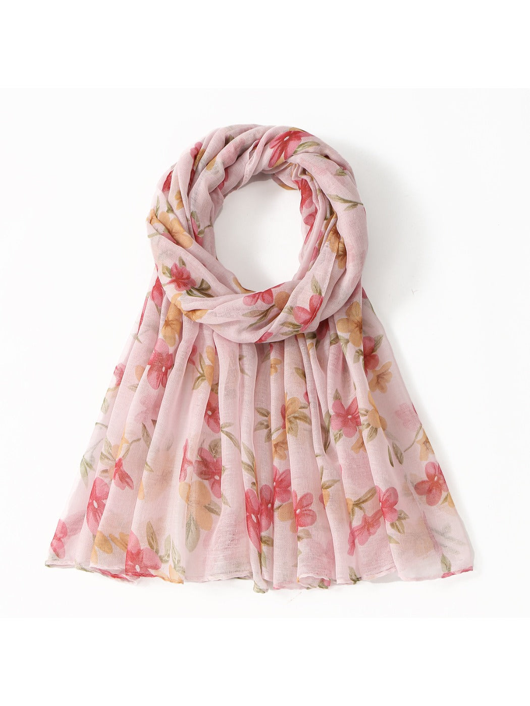 Scarvii - Floral Voile Print Scarf Shawl Beach Wrap